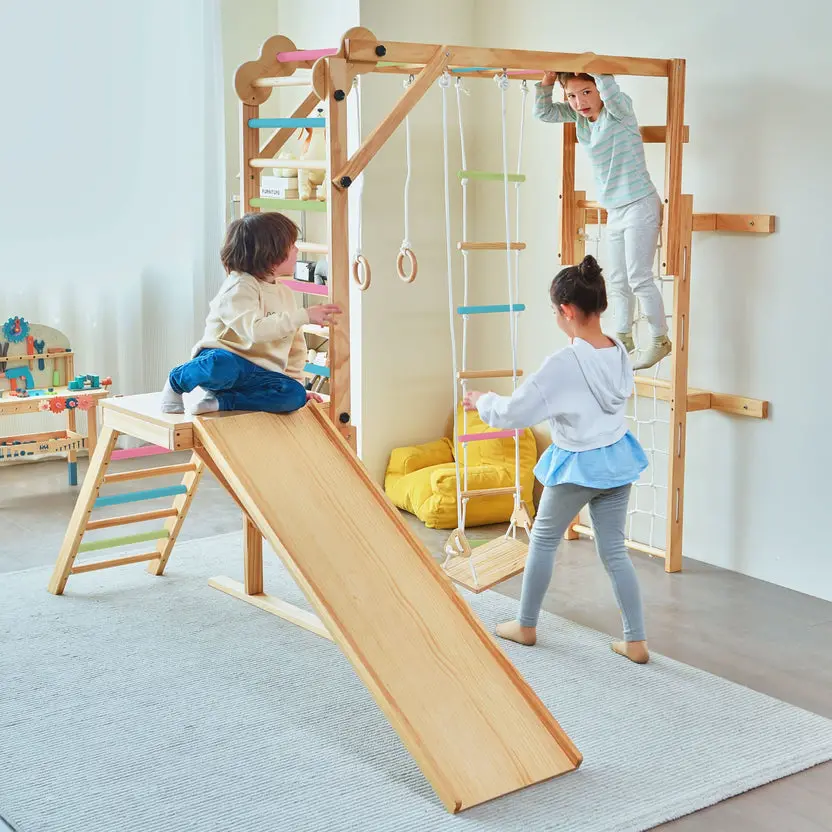 Avenlur | Grove | Foldable Jungle Gym - Wall Mounted - Color Bars 1