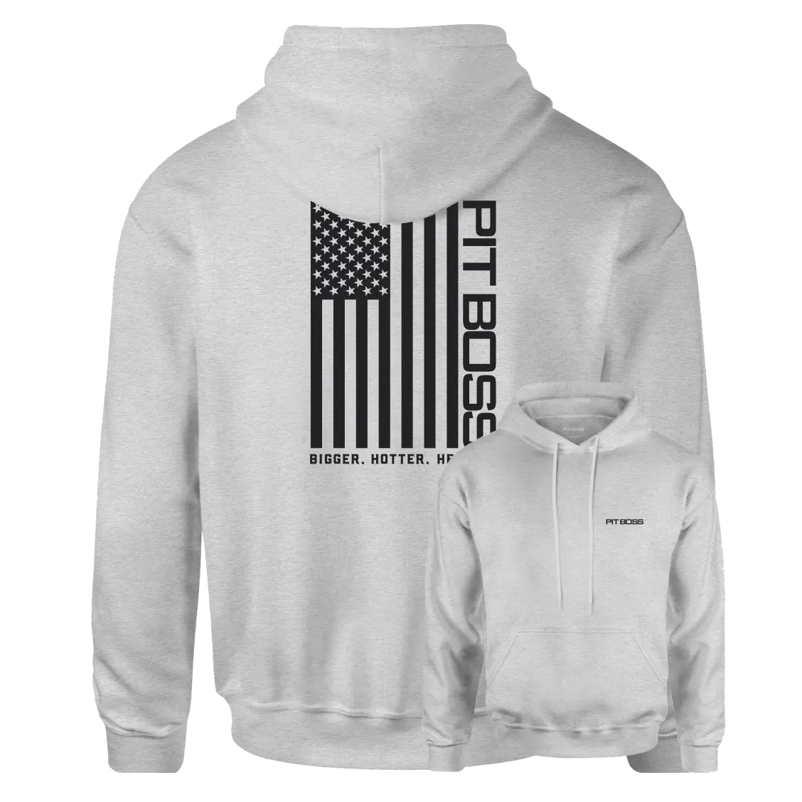 Vertical Flag Hoody - Heather Gray 1