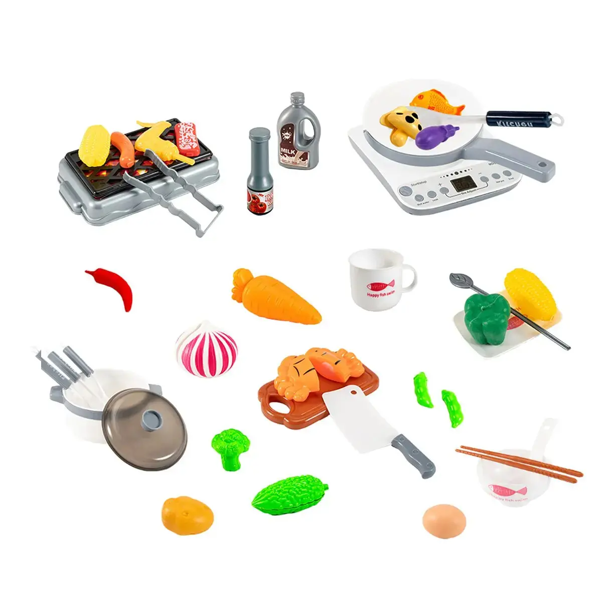 Stem Toys - Pretend Play Kitchen Accessories Toys Set For Kids 【Cookware】 1