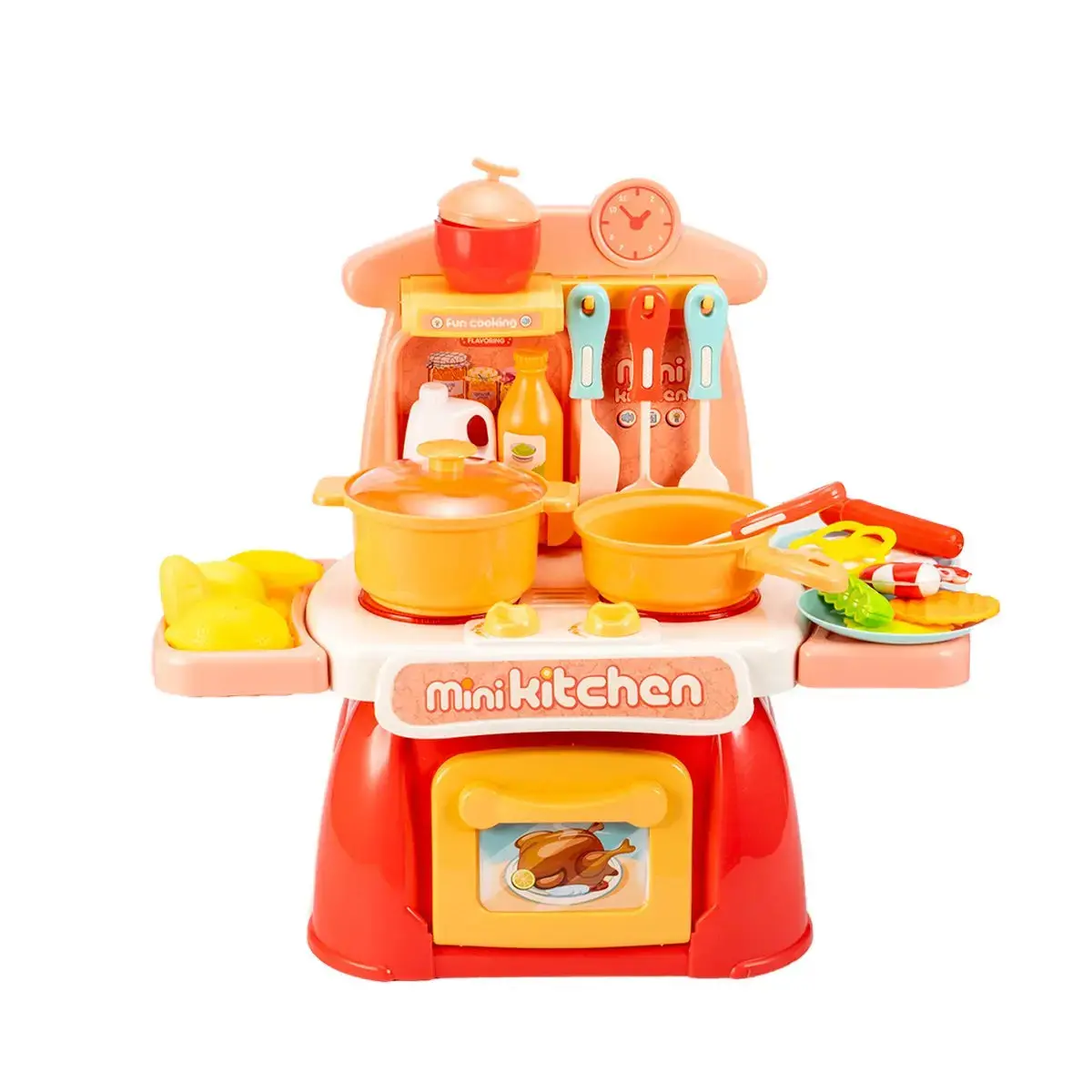Stem Toys - Cooking Toys Mini Kitchen Set For Kids 【Pink】 1