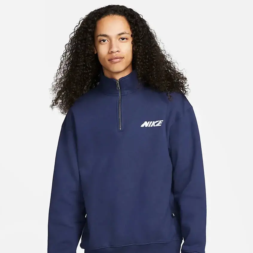 Nike Sb 1/2-Zip Fleece Skate Pullover Midnight Navy 1