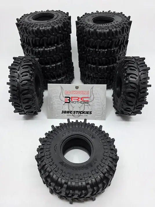 New Rockbulls (3Brc Stickies) 4.75X1.9. One Pair (2 Tires) 1