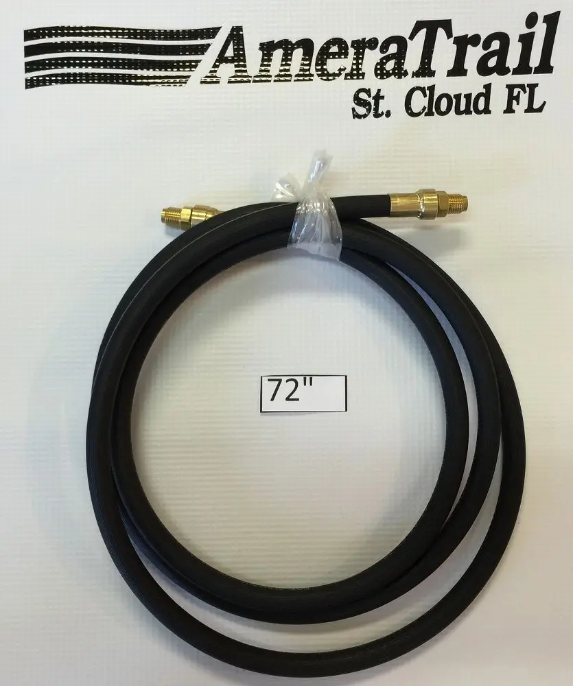 72" Brake Line, 1/8" Id 3/16" Brass Male Fittings W/ Stainless Flares - Kodiak Hydraulic Brake Hose 1