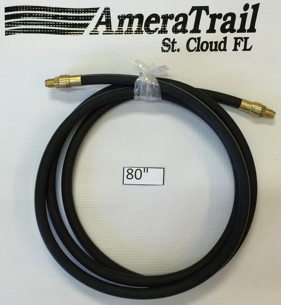80" Brake Line, 1/8" Id 3/16" Brass Male Fittings W/ Stainless Flares - Kodiak Hydraulic Brake Hose 1