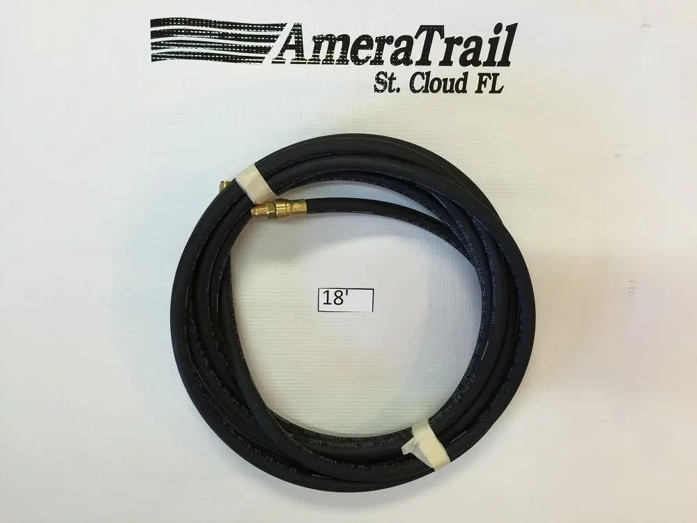 216" / 18' Brake Line, 1/8" Id 3/16" Brass Male Fittings W/ Stainless Flares - Kodiak Hydraulic Brake Hose 1