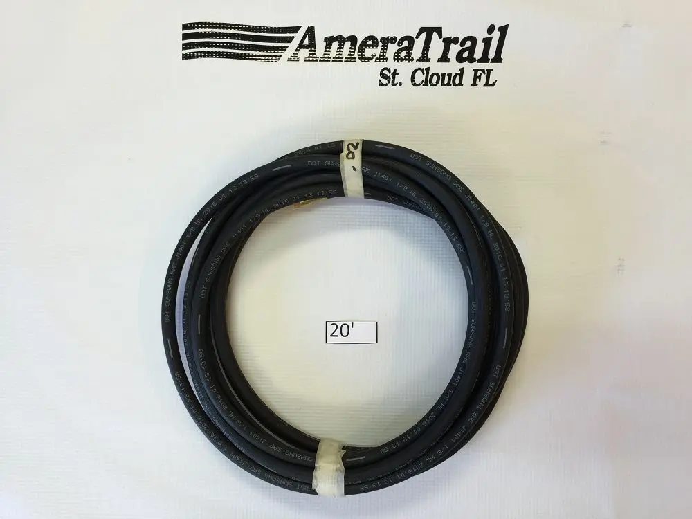 240" / 20' Brake Line, 1/8" Id 3/16" Brass Male Fittings W/ Stainless Flares - Kodiak Hydraulic Brake Hose 1
