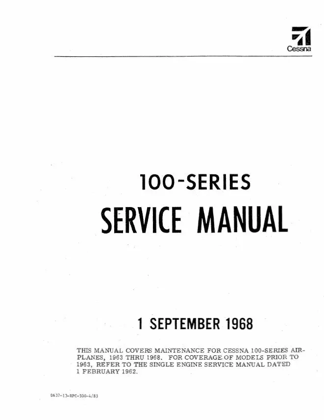 Cessna 100 Series 1963-68 Maintenance Manual 1