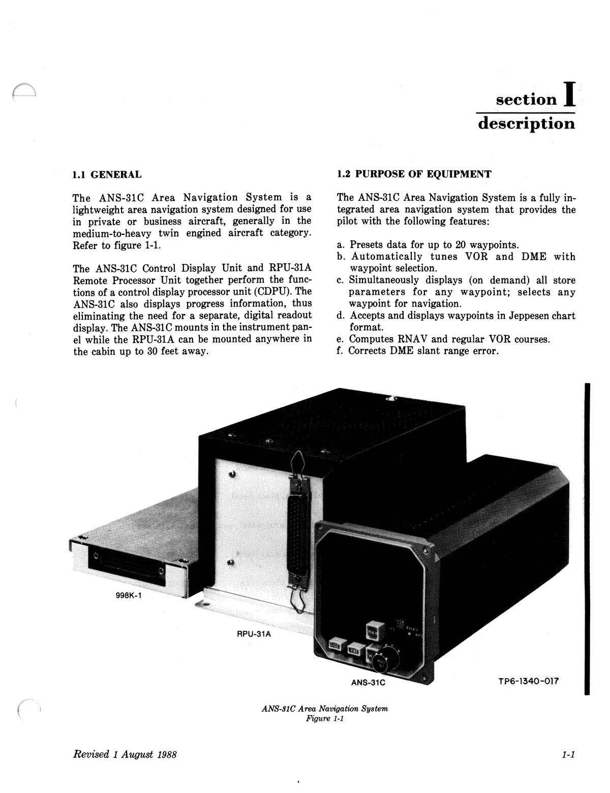 Collins Ans-31C Area Navigation System Installation Manual (523-0770922-003) 2