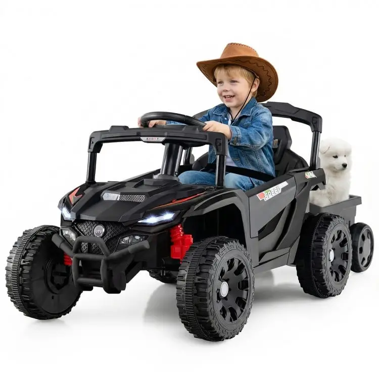 12V Utv Crawler With Trailer 1 Seater Ride On Car 1