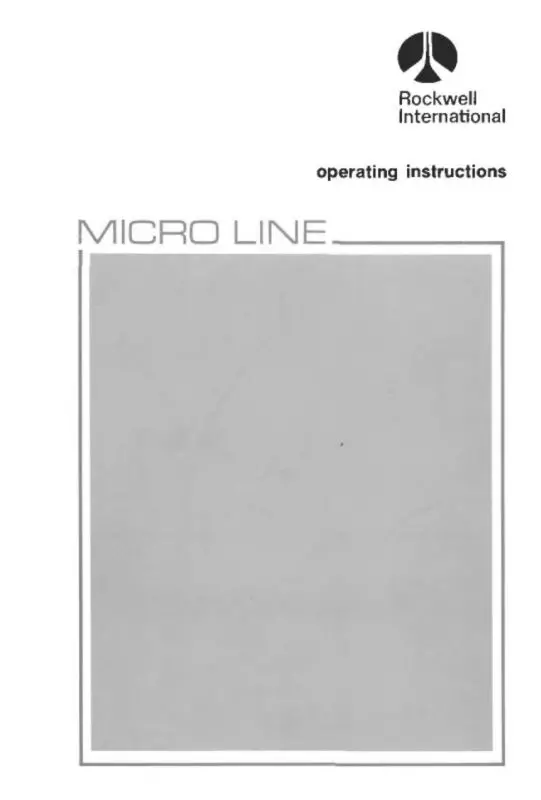 Collins  Micro Line Operating Instructions (523-0766999-002) 1