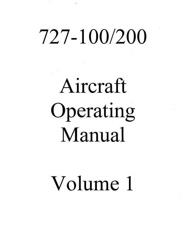 Pan Am 727-100-200 Flight & Operating (Pan Am) 1
