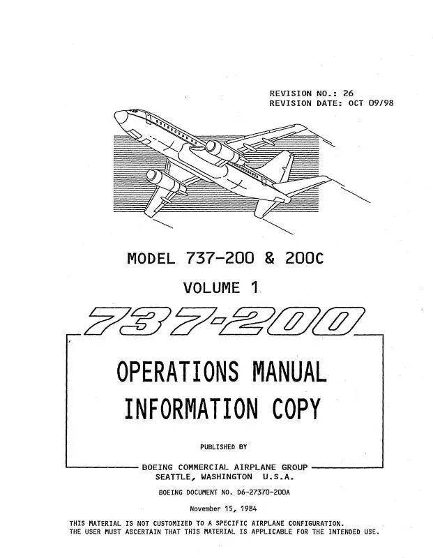 Boeing 737-300-400-500 Operations 1