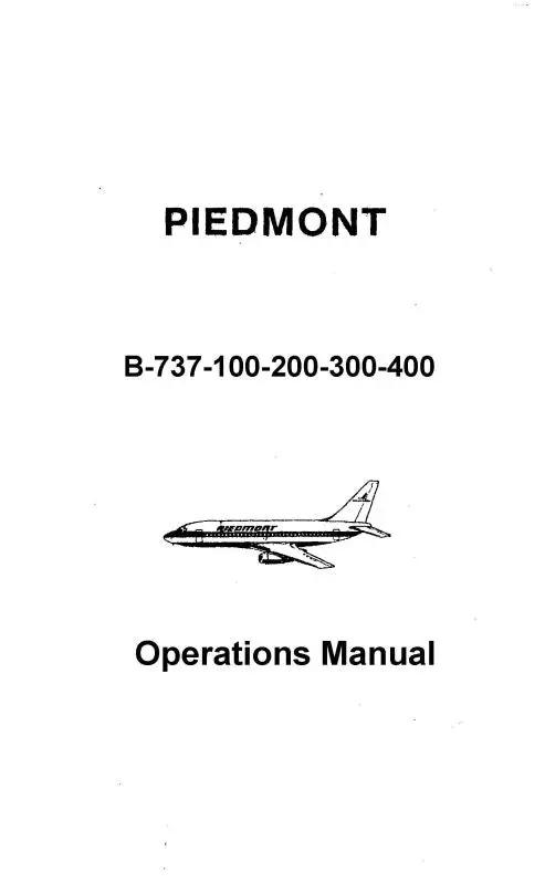 Piedmont Airlines B-737-100-200-300-400 Operations Manual (Piedmont Airlines) 1