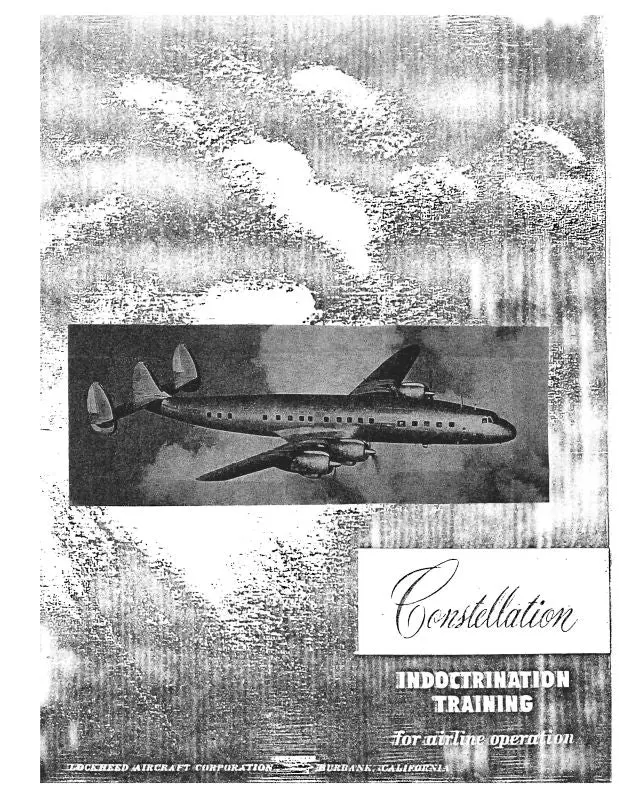 Lockheed Constellation Indoctrination Training Manual 1