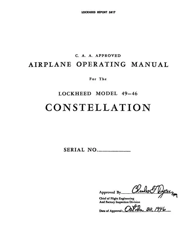 Lockheed 49-46 1946 Operating Manual 1