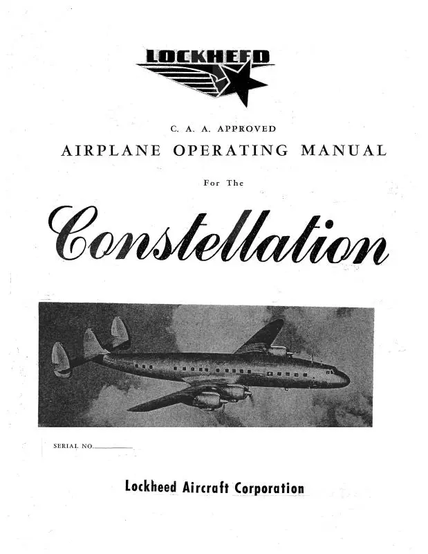 Lockheed 49-51 1945 Operating Manual 1
