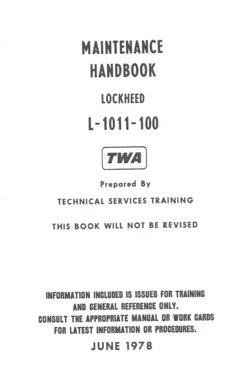 Lockheed L-1011 Systems Study Guide Systems Study Guide 1