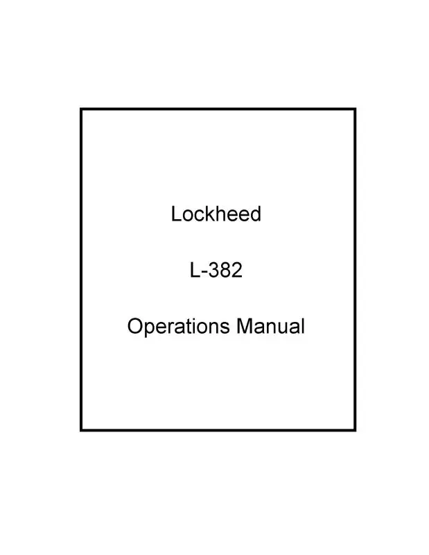 Lockheed  L-382 Operating Instructions 1