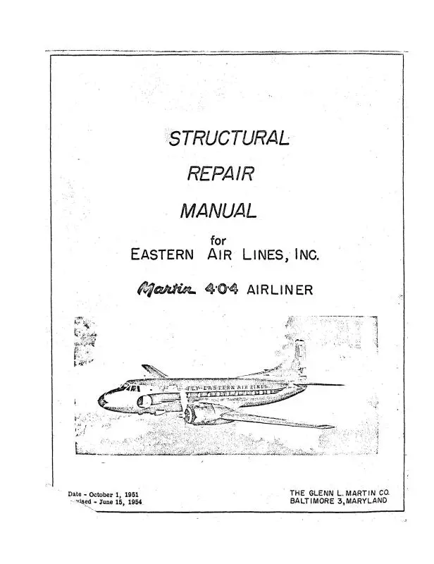 Martin  404 Series Structural Repair Manual 1