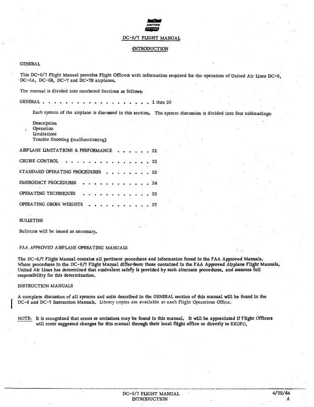 Mcdonnell Douglas Dc-7 Instruction Manual Instruction Manual 1