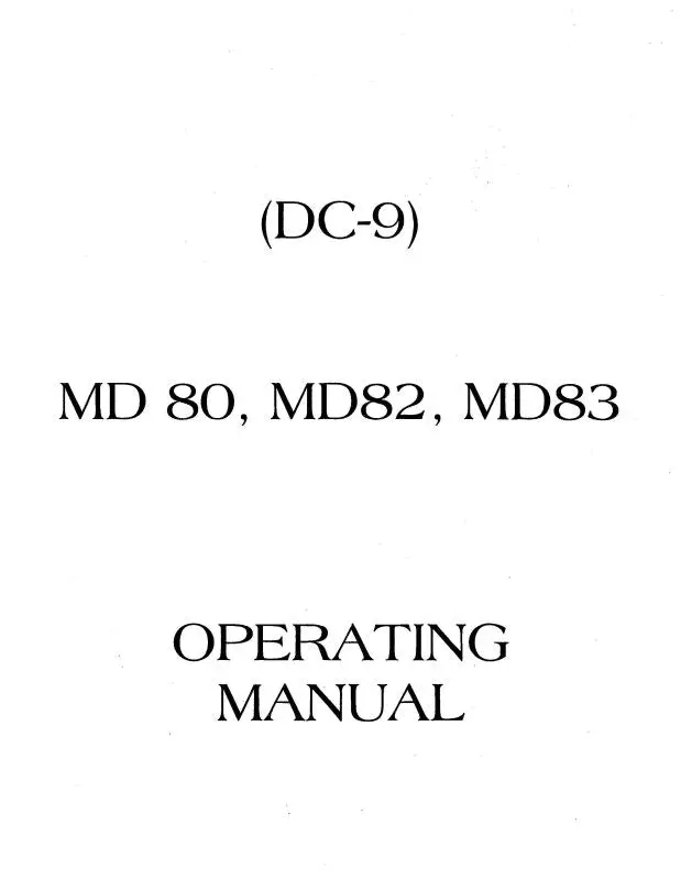Mcdonnell Douglas Md-80 (Dc-9) 1990 Operating Manual 1