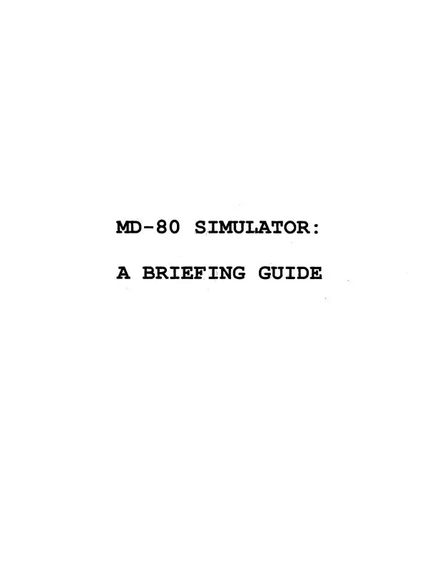 Mcdonnell Douglas Md-80 Series Briefing Guide 1