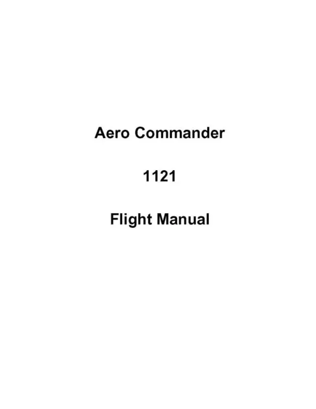 Aero Commander 1121 Jet Commander Flight Manual 1