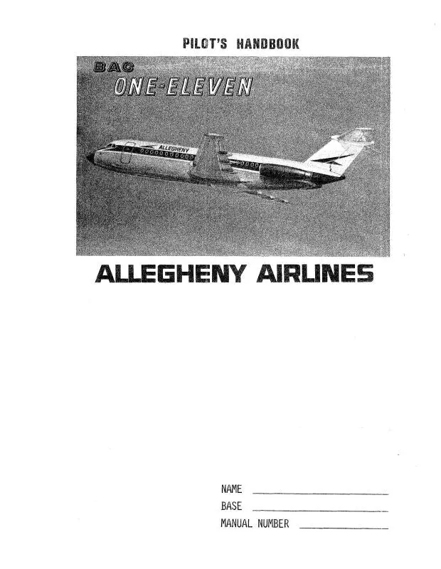 British Aircraft Bac Ba 111-100 Flight Manual 1