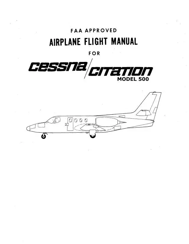 Cessna Model 500 Citation Flight Manual 1