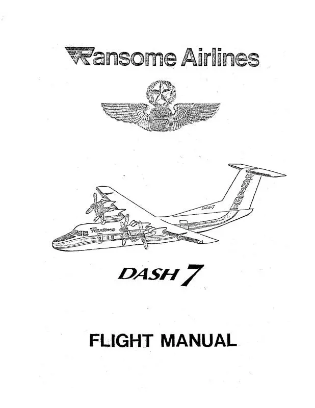 Ransome Airlines Dash 7 Dhc-7-102-103 Flight Manual (Ransome Airlines) 1