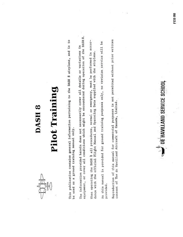Dehavilland Dash 8 Training Manual 1
