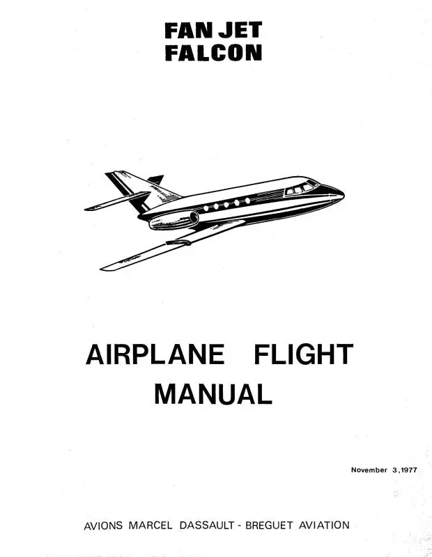 Falcon Fan Jet Falcon 20-20D Flight Manual 1