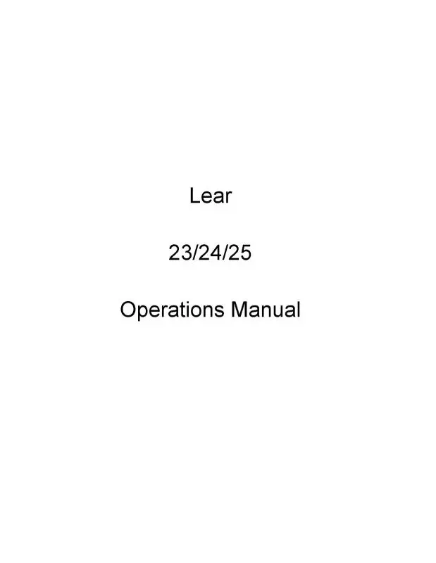 Learjet 23-24 Series Operations Manual 1