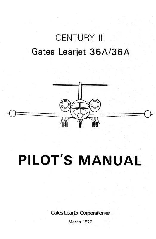 Learjet Gates Learjet 35A-36A 1977 Pilot's Manual 1