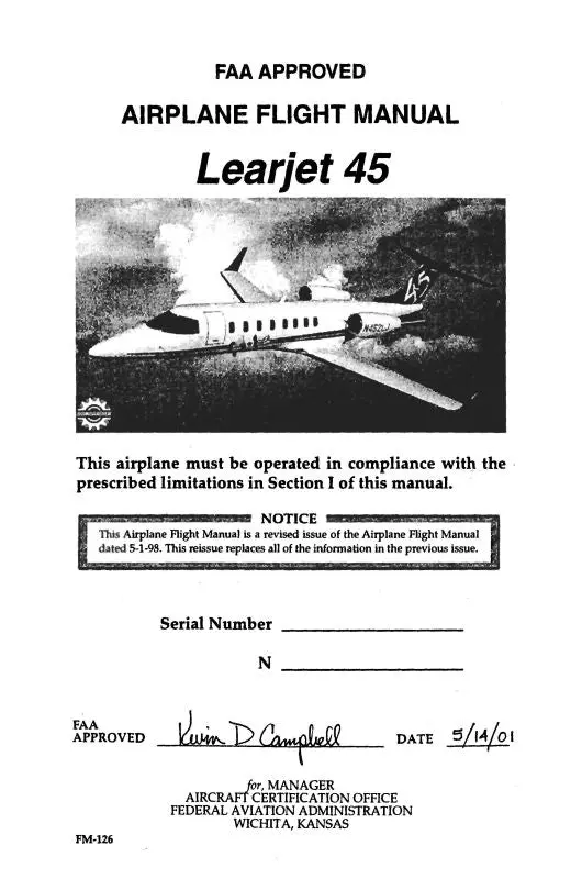 Learjet  45 Flight Manual 1