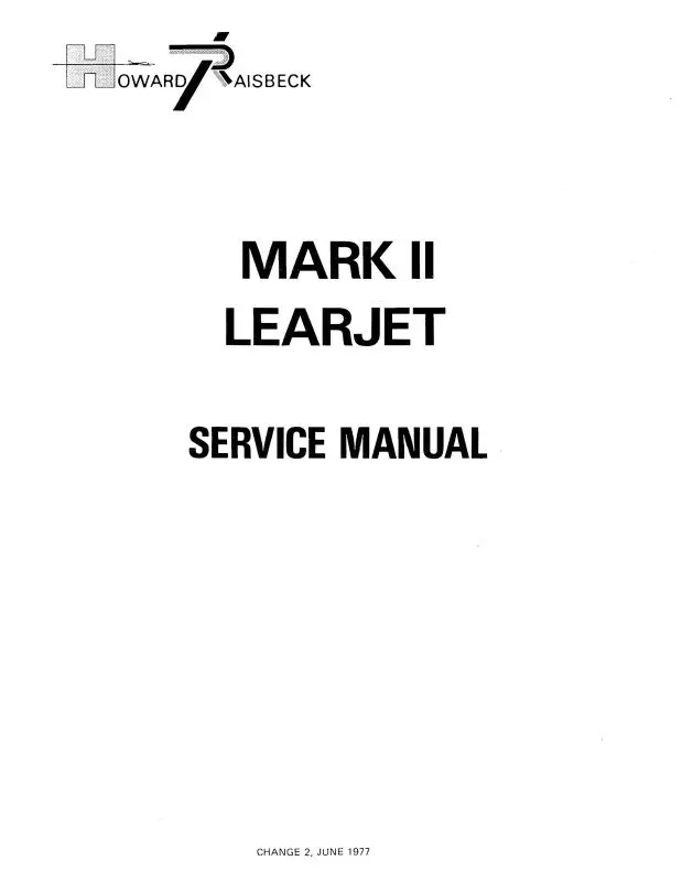 Learjet Mark Ii Learjet Maintenance Manual 1