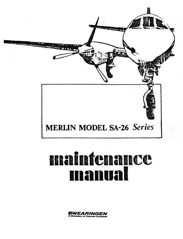 Merlin Aircraft Sa26 Series Maintenance Manual 1