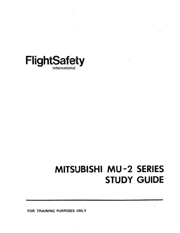 Mitsubishi Heavy Industries Mu-2 Series Study Guide 1