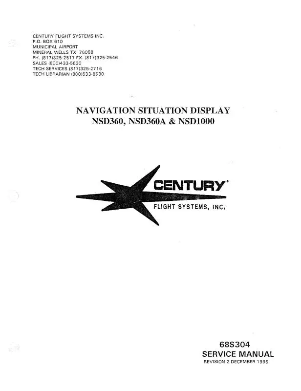 Edo-Aire Nsd-360 Nav Situation Display Maintenance, Overhaul (68S304) 1