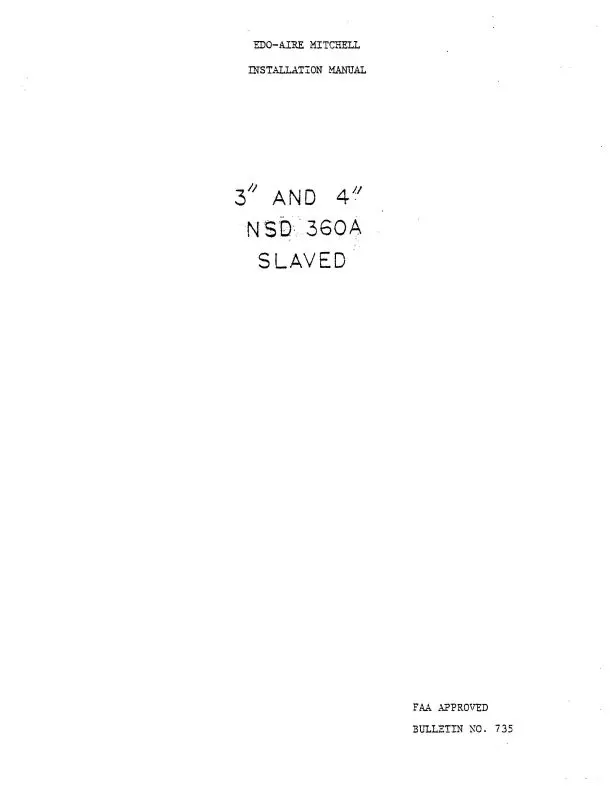 Edo-Aire 3 & 4 Nsd-360A Slaved 1979 Installation Manual (735) 1