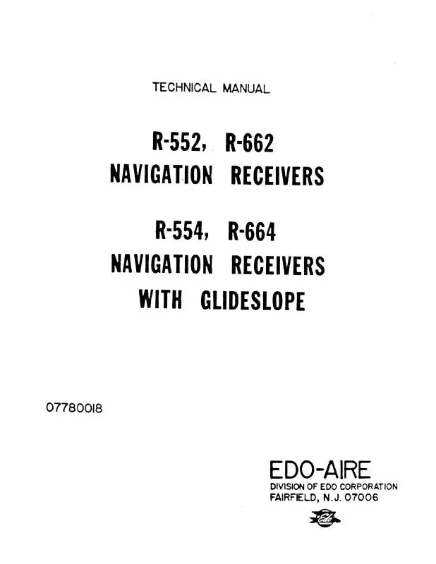 Edo-Aire R-552,662 & R-554, 664 Technical Manual (7780018) 1