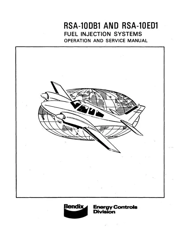 Bendix Rsa-10Db1, 10Ed1 Fuel Injector Maintenance Manual (Bxrsa10db1,10Ed) 1