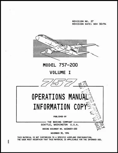 Boeing 757-200 Boeing Operations And Training Manual (Bo757-0P-C) 1