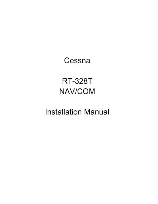 Cessna Rt-328T Nav-Com Installation Manual (D4555-13-In) 1