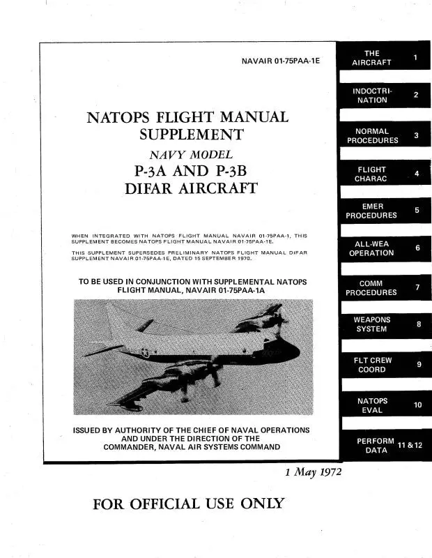 Lockheed P-3A, P-3B, P-3C 1997 Natops Flight Manual (01-75Pac-1-1997) 1