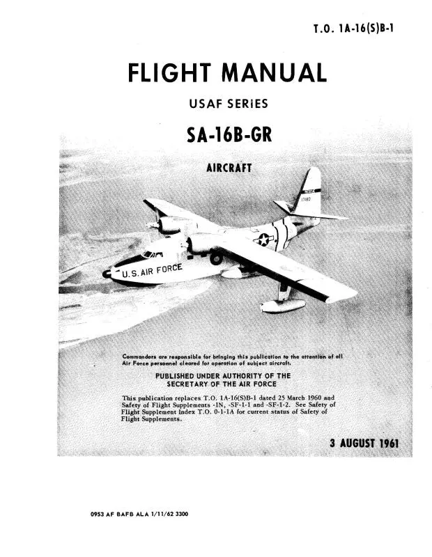 Grumman Sa-16B-Gr Flight Handbook (1A-16(S)B-1) 1