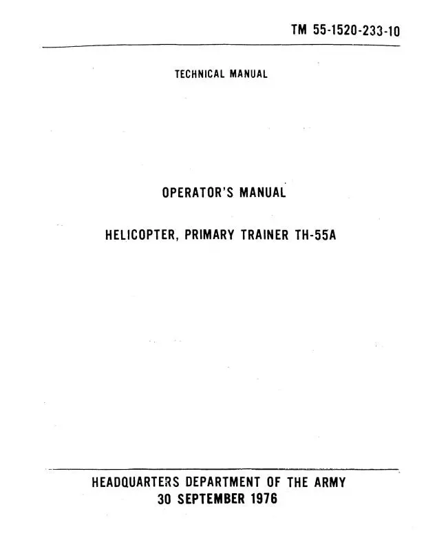 Hughes Helicopters Th-55A Operator's Manual (55-1520-233-10) 1