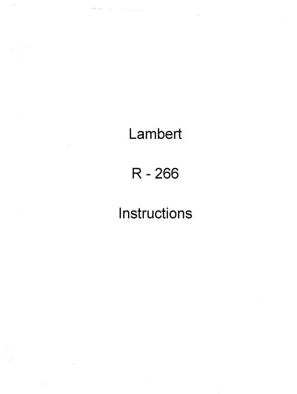 Lambert  R-266 Engine Instruction Manual, Includes Ops, Top Overhaul, Service & Parts List (Lmr266-Instr-C) 1