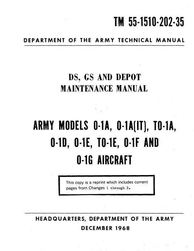 Cessna 0-1A & T0-1A Series 1970 Maintenance Manual (55-1510-202-20) 1