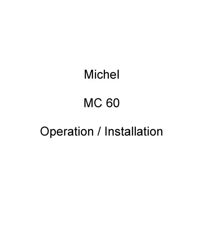 Michel Electronics Corp Mc60 Nav Converter & Indicator Installation, Operation (Mlmc60-Op-C) 1